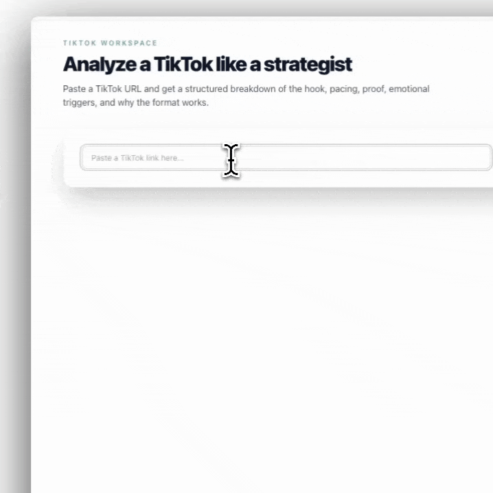 TikTok analyzer demo
